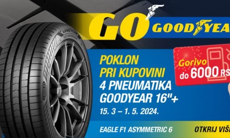 Goodyear i ove sezone nagrađuje! Uz set letnjih guma OMV vaučer za gorivo do čak 6000 din.