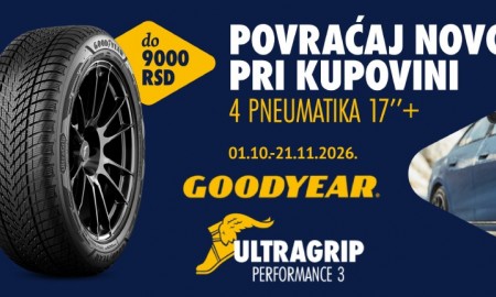 Goodyear zimska akcija – ostvarite povraćaj novca do 9.000 dinara!